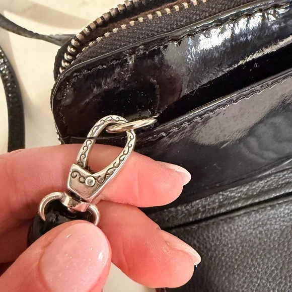 Brighton Animal Print Crossbody Wallet with Black Trim - LIKE NEW! - Picture 3 of 13